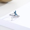 MOPOPOK Dragonfly Faith Ring for Women S925 Sterling Silver Dragonfly