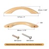 sourcing map Wood Pull Handles, 2pcs 192mm/3.78" Hole Distance Wooden