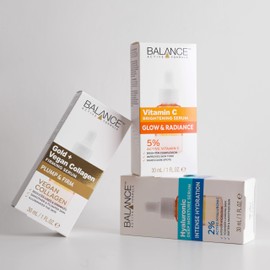 Balance Active Formula Vitamin C Brightening Serum - 3% Vitamin C for Radiant Skin, Dark Spot Corrector, Lightweight & Non-Sticky, Smooths and Revitalises - 30ml