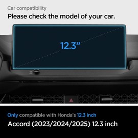 Spigen Tempered Glass Screen Protector [GlasTR Slim] designed for Honda Accord (2023/2024/2025) 12.3 inch Dashboard Touchscreen - Matte/Anti Fingerprint