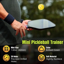Mini Pickleball Training Balls - Warm Up Pickleball Drills, Enhance Reaction Time & Hand-Eye Coordination | Ideal Gift for All Ages and Skill Level (Yellow)