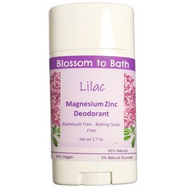 Lilac Magnesium Zinc Deodorant (2.7 ounce) - Phthalate Free Fragrance - Lasts All Day with a Fresh Blooming Scent