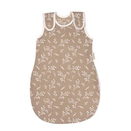 MOYO Baby Sleeping Bag, Breathable Winter Sleeping Bag, Lined All-Year Sleeping Bag, 2.5 Tog, Newborn Sleeping Bag Made of 100% Organic Cotton, Baby Sleeping Bag Winter, taupe