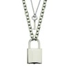 MSLing Pack of 2 Keys, Necklace, Lock, Keys, Pendants, Necklaces,