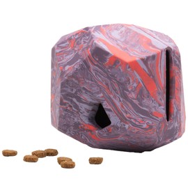 RUFFWEAR Gnawt-a-Rock Dog Toy, Durable and Chew Resistant, Natural Latex Rubber, Throw Toy with Erratic Bounce and Interactive Treat Dispensing for Boredom, M/L Dogs, Purple Orchid, One Size