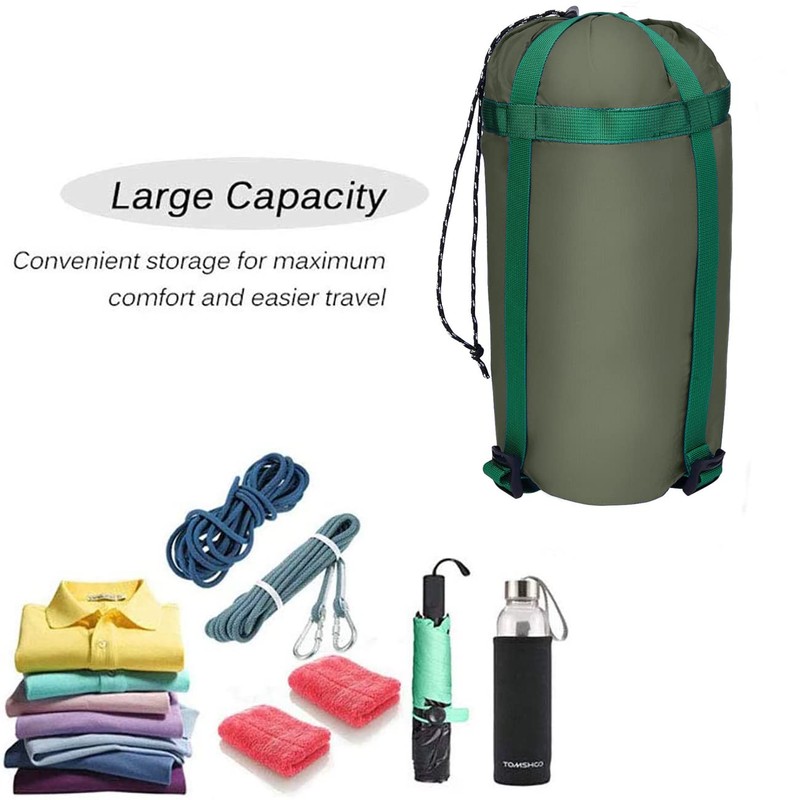 MOPHOEXII Compression Sack，10L Compression Stuff Sack, Water-Resistant & Ultralight Sleeping