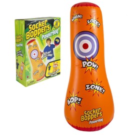 Socker Bopper Power Bag Standing Inflatable Punching Bag for Kids, Box, Bop, Punch, Great Tool for Agility-Balance-Coordination-Athletic Development, in or Outdoor Active Play