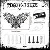 Frienda Halloween Gothic Wall Decor Metal Bat Skeleton, 11.8x6.9''