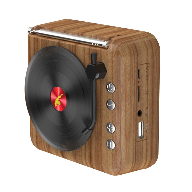 Vinyl Record Bluetooth Speaker Innovative Mini FM Radio HiFi Stereo