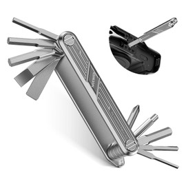 NEEWER 10 in 1 Multifunctional Foldable Screwdriver Tool Set: 4 Screwdrivers, 6 Hex Keys, Pocket Tool, Compatible with SmallRig Camera Cage Rig Tripod QR Plate, UA048S Silver