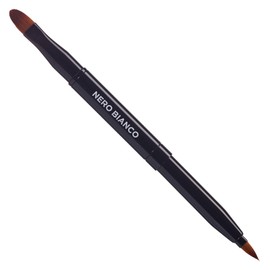 Kai NEROBIANCO KQ3503 2-Way Lip Brush, Make-up Brush, Wide, Tapered Type, With Cap, Slide Type, For Men and Women