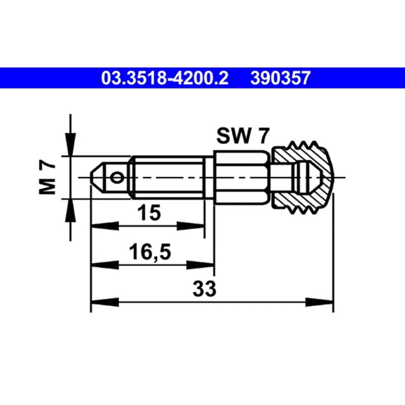 ATE 03.3518-4200.2 Bleeder Screw/Valve