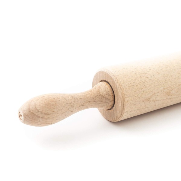 Tuuli Kitchen Professional Wooden Rolling Pin with Revolving Centre 44 x 5,5 cm