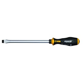 Felo Ergonic 450 Screwdriver with Continuous Blade and Impact Cap 12.0 x 2.0 mm, Handle mm: 112 x 39, Slotted Screwdriver