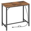 HOOBRO Bar Table with Charging Station, Rectangular Pub Table, High