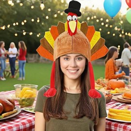 Asikkon Thanksgiving Turkey Hats Turkey Cap for Thanksgiving Night Event Dress-up Cosplay Costume Accessories