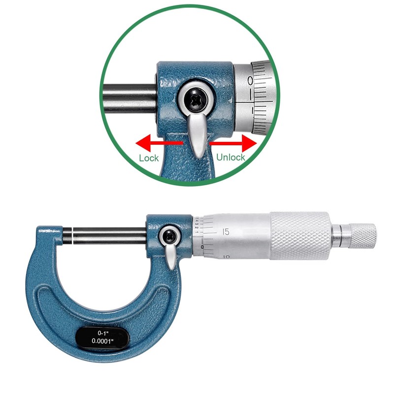 HDLNKAK Outside Micrometer Set, 0-4" Machinist Micrometer, 4 Pcs Machinist