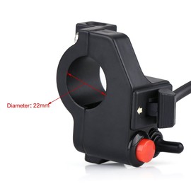 Keensso Motorcycle 12 V Handlebar Switch, 22 mm Universal Motorcycle ATV Handlebar Headlight Switch Horn Switch Indicator Switch