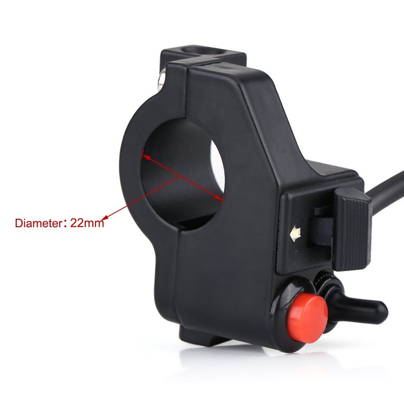 Keensso Motorcycle 12 V Handlebar Switch, 22 mm Universal Motorcycle