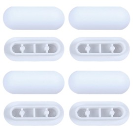 8 Pcs Toilet Seat Rubber Buffers,Toilet Seat Bumpers Replacement Set，High-Quality White Push-in Bumpers for D-Shape