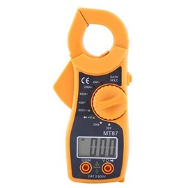 Multímetro de pinza digital, Mugast AC DC Voltímetro Amperímetro Ohmímetro Volt Tester Medidor LCD, mide de forma segura el voltaje, soporte Función de prueba para zumbadores