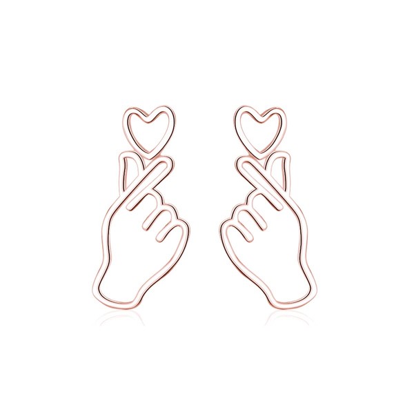 SLUYNZ 925 Sterling Silver Love Heart Stud Earrings for Women