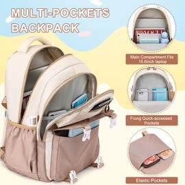 MOMUVO School Backpack Set for Girls,3pcs Bookbag with Lunch Box Pencil Case Kids School Bag Set