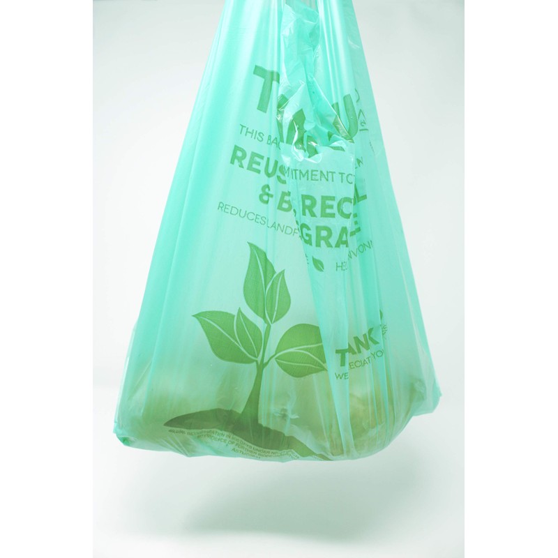 Biodegradable Plastic T Shirt Bags Thank you - 500/Pack