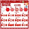 Misdary 200 Pcs Christmas Peppermint Candy Beads Red and White