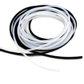 Tueascallk Flexible Sharp and Rough Edge Trim Protector, Push-in Edge Shield for Steel Panels, Wood Panels, Glass and Plastic Panels, Fits 0.03"-0.045" Thickness Edge, Black, White, 32'