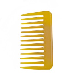 Mini Wide Tooth Comb,Small Travel Purse Hair Detangling Comb Beard Comb for Curly Wavy Hair Portable Care Comb Shower Comb Travel Combs for Men Women - Best Styling Comb for Wet,Dry,Long Hair (Yellow)