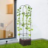 Outsunny 6' Garden Bed with Trellis Planter Box with Self-Watering