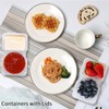 COMFUGOG 20pcs Double Compartment Condiment Container with Lids, Mini Plastic