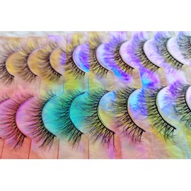 TIANA TREASURE TROVE TM10-211 GABRIELLA False Lashes Faux Mink Fake Eyelashes Mixed 10 Pairs Multipack Wispy Dramatic Volume and Length Black Reusable Natural Vegan