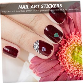 Ipetboom 3d Nail Art Sticks 50pcs Soft Ceramic Rods Leaf Design Clay Canes Nail Decorations for Diy Manicure