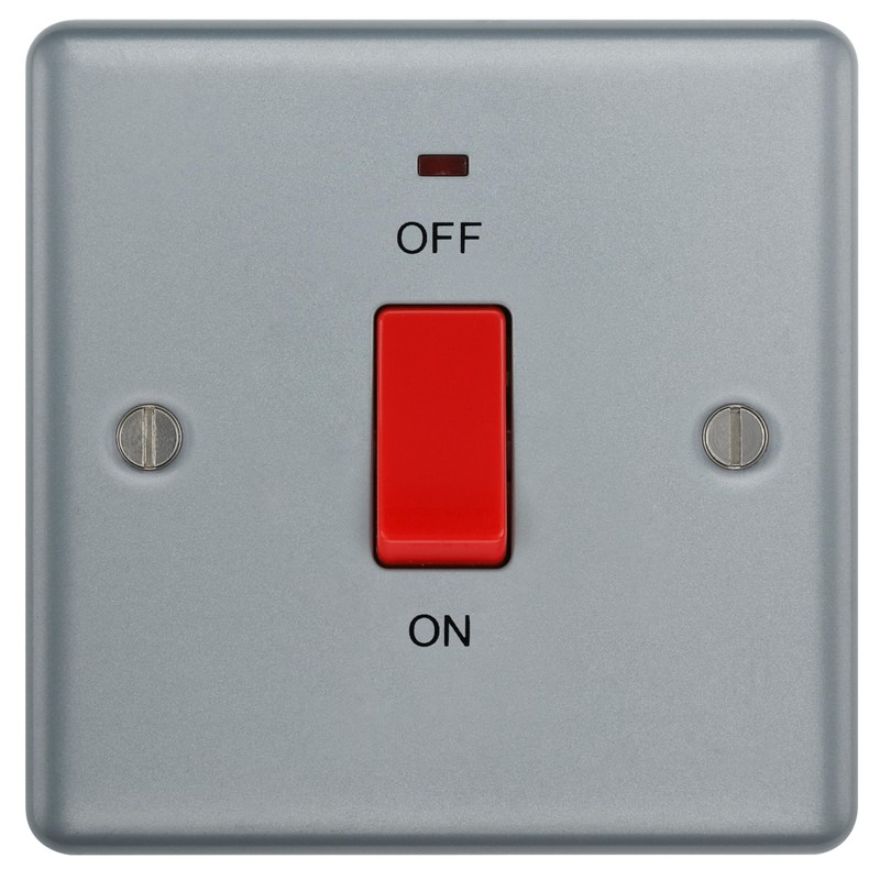 BG Electrical Cooker Switch with LED Power Indicator, Single Plate,