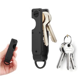 Wzenclave Compact Metallic Key Holder Minimalist Keyholder New Key Chain Metal Multi-Function Key Organizer AirTag Reserved Location Key Holder for Keychain Secures 2-6 Keys