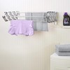 Woolite Aluminum 27" Collapsible Wall Mounted Clothes Drying Rack, Space