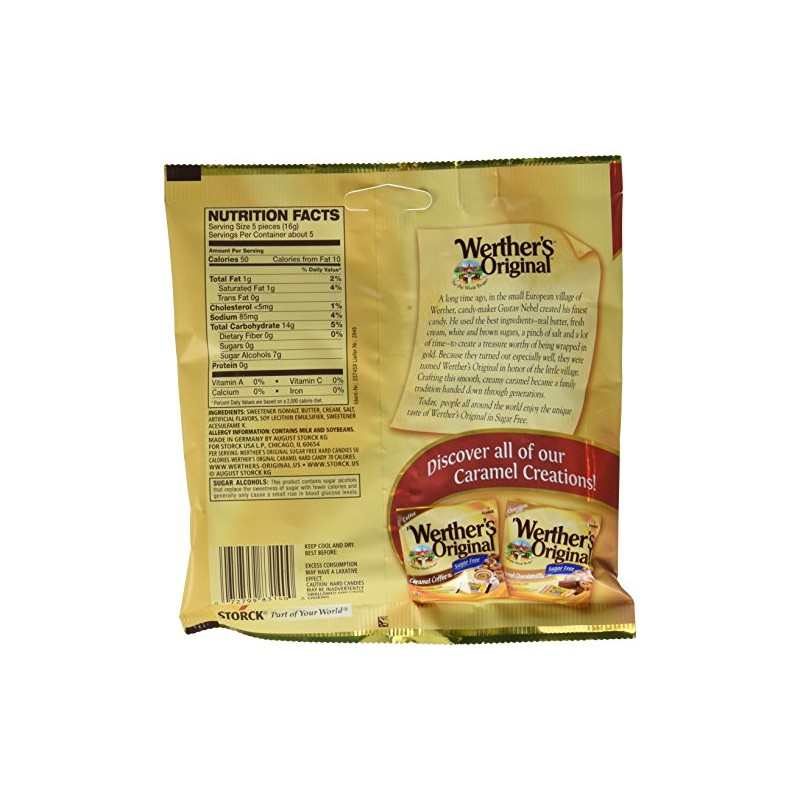 Werthers Original Sugar Free Caramel Hard Candies 12 Pack
