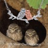VONALA Owl Necklace Sterling Silver Owl Pendant Necklace Owl Charm
