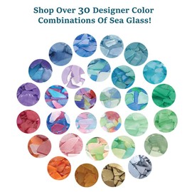 Nautical Crush Trading Sea Glass Mix | Caribbean Blue & Green Colored Sea Glass | Art Crafts & Decor Bulk (11 Ounces)
