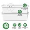Morcte 3-Pack Commercial Dough Proofing Box Tray with 3 Lids,