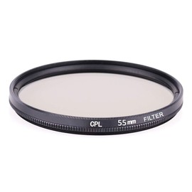 55mm Circular Polarizing Filter CPL Lens Filter for Increasing Contrast and Reflection Removal Screw-in for All Manufacturers (55mm)