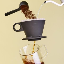 Verve Dwell Dripper Pour Over Coffee Maker Set, Non-Electric Coffee Dripper, Manual Brew Maker (Black)