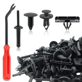 GoaMotors 120PCS Fender Clips for Jeep Wrangler with 1Pcs Fastener Remover, Push-Type Plastic Rivets Compatible with Jeep Wrangle 2007-2022 Grand Cherokee 2005-2010, Fender Bumper Clips