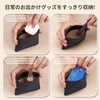 ポケッバッグ 防水ミニ 本革レザーメイクバッグ 自己閉鎖式 持ち運び便利なメイクポーチ 女性用トラベルトイレタリーバッグ コインポーチ ジッパーなし (ブラック)