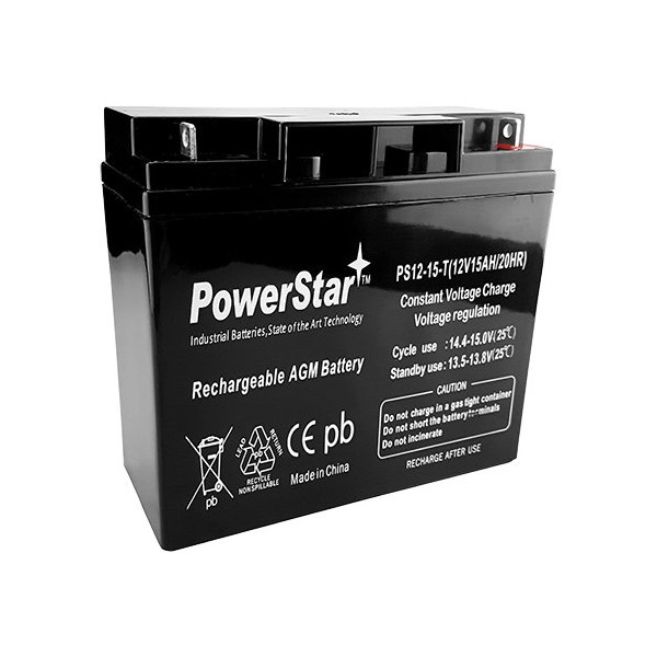 Battery Vision CP12180 12V 15AH Replacement PS-12180 New FRESH-2YR Warranty