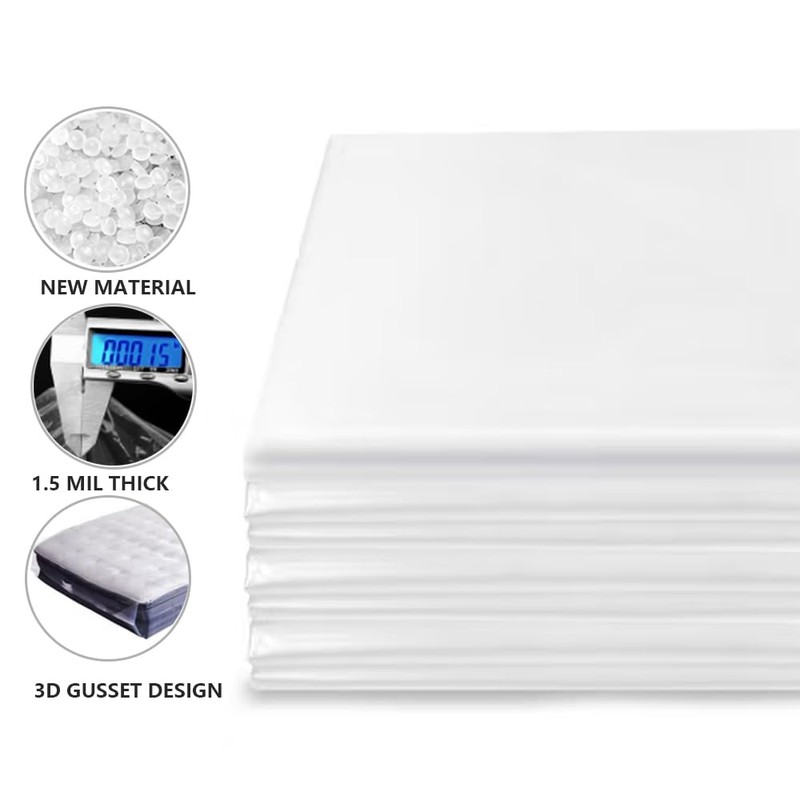 Plastic Mattress Bag for Moving Storage, Mattress Protector Cover ,Mattress