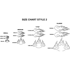 Wild Dingos LLC ST2 - Multi-Color Flame Decal Kit Golf Cart, UTV, RC, ATV, ROXOR, Tank, Motorcycle (B - Large, G29-021 Yellow)