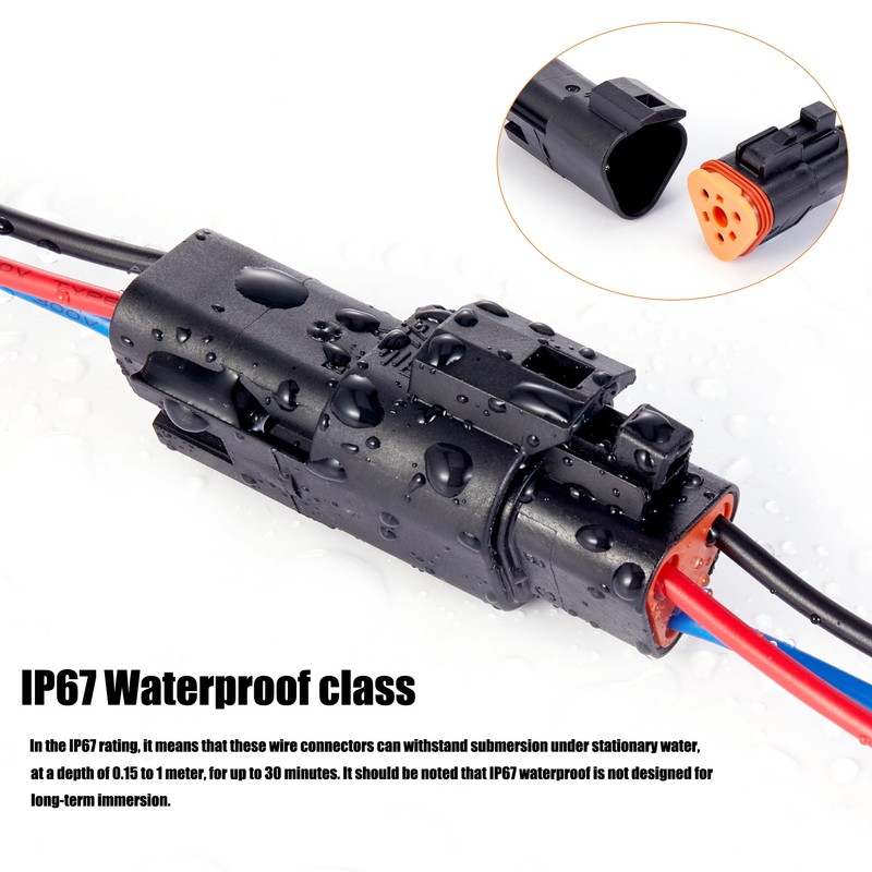 Laisomeke - Conector de cable impermeable de 3 pines, enchufe